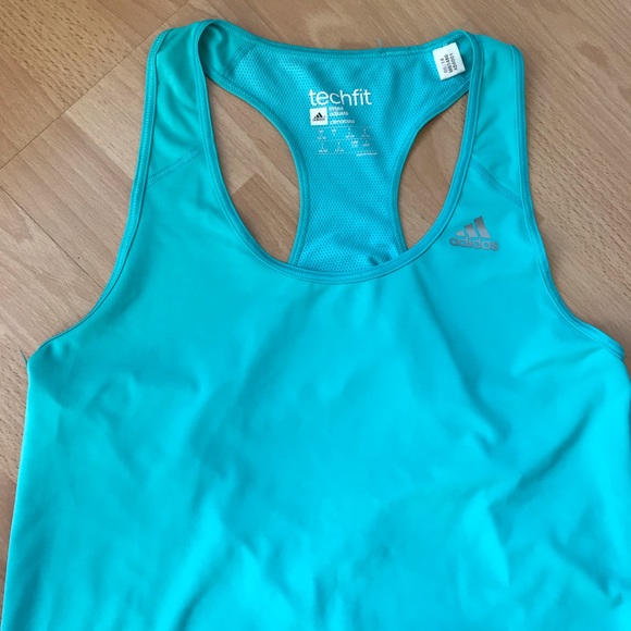 Turquoise Adidas Tank Top L - Picture 2 of 3